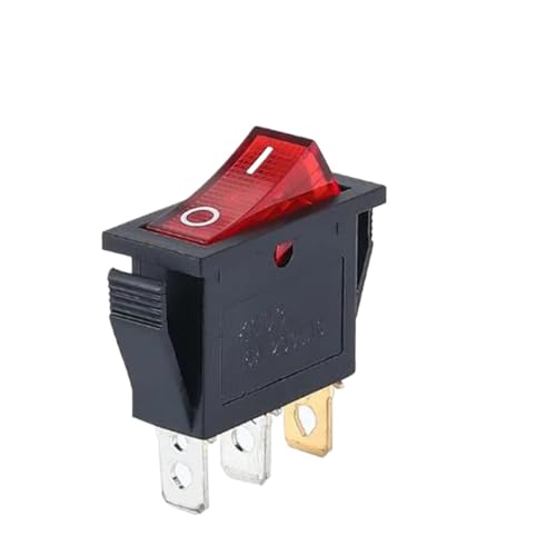 SZUYRWLP Stecker 1PCS KCD3 Rocker Schalter ON-Off ON-Off-ON 2 Position 3Pins Elektrische ausrüstung Mit licht Power Schalter 16A 250V / 20A 125V AC(2D 3PIN Red) von SZUYRWLP