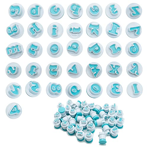 36 Stk Buchstaben Ausstecher für Fondant Ausstecher,Zahlen Fondant Ausstecher Backen Zubehör Alphabet Kuchendekoration Backzubehör Set Auswerfer Stempel Keks Marzipan(Wiederverwendbar) von SZXMDKH