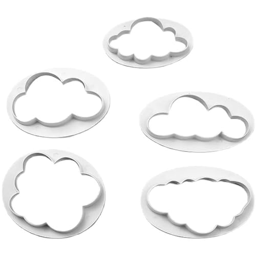 Flauschige Fondant Wolke Plätzchenform Set von 5 Kunststoff Fondant Cutter Gummi Paste Cutter Cookie Kuchen Form Zucker Kuchen Fondant Dekorieren Werkzeuge Flauschige Fondant Wolke Plätzchenform Set von 5 Kunststoff Fondant Cutter Gummi Paste Cutter Cookie Kuchen Form Zucker Kuchen Fondant Dekorieren Werkzeuge von SZXMDKH