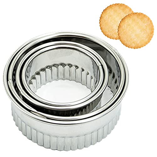 4 Stück Ausstecher rund Ausstechformen Ringe Keksformen Edelstahl Circle Cookie Cutter 4.3 cm-7.5 cm Donut Ausstecher Ring für Plätzchen Keks Kekse Gebäck von SZXMDKH