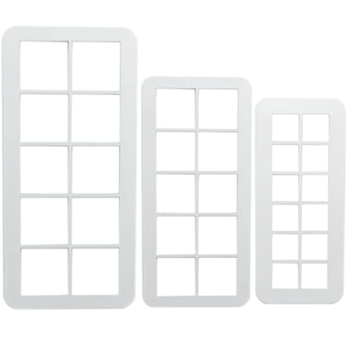 Quadratischer Ausstechformen-Set, geometrische Multicutter-Quadrate, für Kuchen, Fondant, 3 Größen, quadratische Keksausstecher, Kuchendekoration (quadratisch) von SZXMDKH