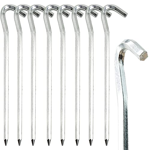 SZXMDKH Zeltheringe – 8 Stück 18 cm Metall robuste Zelthaken – Aluminiumlegierung Camping Hartboden Heringe für Plane, Fußballnetz, Wandern, Reisen und harte Böden im Freien SZXMDKH Zeltheringe – 8 Stück 18 cm Metall robuste Zelthaken – Aluminiumlegierung Camping Hartboden Heringe für Plane, Fußballnetz, Wandern, Reisen und harte Böden im Freien von SZXMDKH