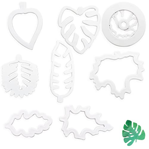 SZXMDKH Tropische Blätter Ausstechformen Set - 8 Stück Dekorierform Keksblatt Mini Ausstecher für DIY Dekorative Backwerkzeuge (Tropisches Blatt) von SZXMDKH