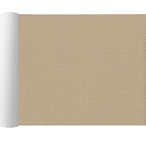 Kunstleder Selbstklebend Beige - Lederflicken Selbstklebend 40x200cm, Selbstklebender Leder-Reparaturaufkleber, Leder Reparatur Patch Selbstklebend für Sofas,Möbel,Autositze,Handtaschen von SZYCKJGS