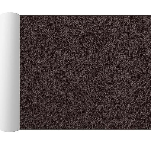 Kunstleder Selbstklebend Kaffee - 80x200cm Großes Format Lederflicken Selbstklebend, Selbstklebender Leder-Reparaturaufkleber, Leder Reparatur Patch Selbstklebend für Sofas,Möbel,Autositze von SZYCKJGS