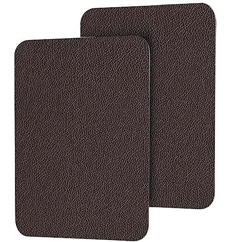 Leder Patch Selbstklebend Kaffee - Kunstleder Selbstklebend 20x28cm(2er), Selbstklebender Leder-Reparaturaufkleber, Lederflicken Reparatur Selbstklebend für Sofas,Möbel,Autositze,Handtaschen von SZYCKJGS