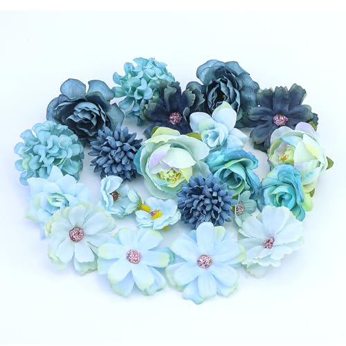 SZYLJSY Blau Kunstblumen Blumenköpfe Künstliche Blumen Mini Blütenköpfe für Hochzeit Home Basteln Scrapbooking Deko SZYLJSY Blau Kunstblumen Blumenköpfe Künstliche Blumen Mini Blütenköpfe für Hochzeit Home Basteln Scrapbooking Deko von SZYLJSY