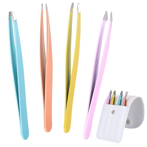 4 STK Pinzetten Set, Edelstahl Pinzette Augenbrauen Zupfen, Augenbrauenpinzette Profi Spitzpinzette, Augenbrauen Pinzette Profi Splitterpinzette für eingewachsene Haare Gesichtshaare Frauen Männer 4 STK Pinzetten Set, Edelstahl Pinzette Augenbrauen Zupfen, Augenbrauenpinzette Profi Spitzpinzette, Augenbrauen Pinzette Profi Splitterpinzette für eingewachsene Haare Gesichtshaare Frauen Männer von SZZHIYONG