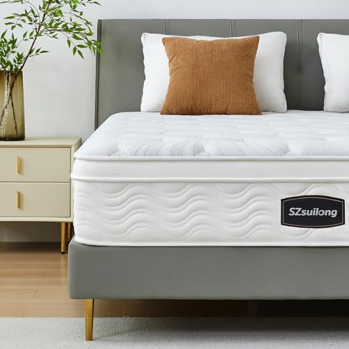 SZsuilong Matratze 200x200 H3 Höhe 25cm mit Komfortschaum, Ergonomische 7 Zonen Taschenfederkernmatratze Öko-Tex Zertifiziert, Matratze für Kinder und Erwachsene, 100 Nächte Probeschlafen von SZsuilong