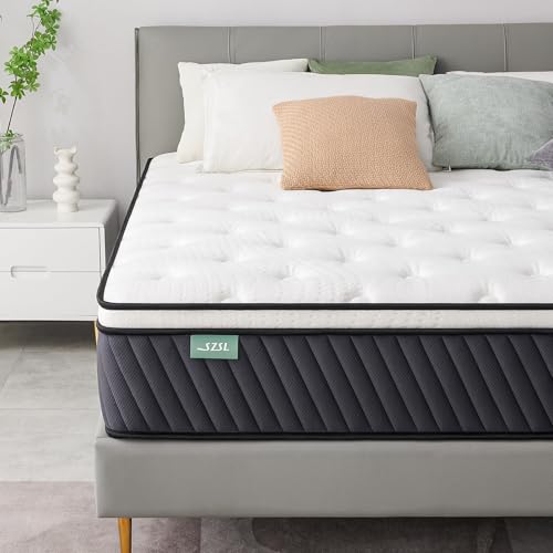 SZsuilong Matratze 90x200, Höhe 30cm Taschenfederkernmatratze 7-Zonen Härtegrad H3 H4 mit Memory Foam Komfort Federkernmatratze Ergonomischer, 100 Nächte Probeschlafen von SZsuilong