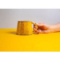 Große Keramik Kaffeetasse, Rustikale Keramiktasse, Unglasiertes Steinzeug, Tonbecher, Umweltfreundliche Teetasse, Einzigartiges Geschenk Für von SaGaPotteryUkraine