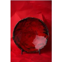 Große Keramik Servierplatte, Handgemachte Rotes Geschirr, Servierteller, Esstisch Dekor, Moderner Obstteller von SaGaPotteryUkraine
