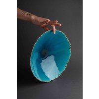 Handgefertigter Keramikteller, Großer Servierteller, Keramikobstteller, Bauernhaus-Tischdekor, Keramik-Servierplatte, Serviertablett, Küchengeschenk Handgefertigter Keramikteller, Großer Servierteller, Keramikobstteller, Bauernhaus-Tischdekor, Keramik-Servierplatte, Serviertablett, Küchengeschenk von SaGaPotteryUkraine