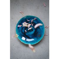 Handgemachte Bio-Keramik-Große Teller, Kintsugi-Schale, Servierplatte, Dekorative Keramik-Obstteller, Kintsugi-Kunst, Einweihungsgeschenk von SaGaPotteryUkraine
