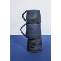 Keramik Rustikale Tassen Set Von 3, Marineblaue Kaffeetassen, Set, Teetassen Blaue Erdige Tasse Gemütliche Küche Geschenk, Hostessen Geschenk Keramik Rustikale Tassen Set Von 3, Marineblaue Kaffeetassen, Set, Teetassen Blaue Erdige Tasse Gemütliche Küche Geschenk, Hostessen Geschenk von SaGaPotteryUkraine