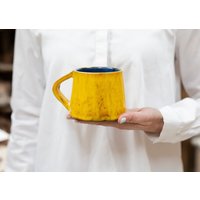 Keramiktassen Geschenk, Große Teetasse, Glasierter Tonbecher, Keramiktassen, Handgemachte Tassen, Steinguttasse, Teetassen, Neues Zuhause Freunde von SaGaPotteryUkraine