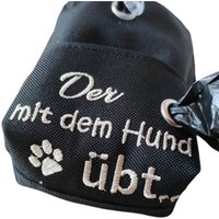 Leckerchenbeutel , Trainingsbeutel Agility Training, Futterbeutel, Der Mit Dem Hund Übt, Schwarz, Klein Waschbar von SaGaWoHandmade