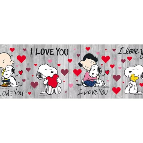 Teppich/Läufer für Flur, Küche, mit Snoopy-Druck, aus rutschfestem Gummi (200 x 50 cm, Snoopy Love) von SaRani