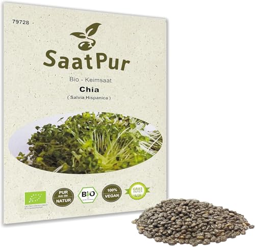 BIO Keimsprossen Chia Bio Keimsaat von SaatPur - Sprossen, Microgreens - 15g von SaatPur