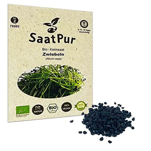 SaatPur Bio Keimsprossen - Zwiebeln - Keimsaat für die Sprossenzucht zuhause - 15g von SaatPur