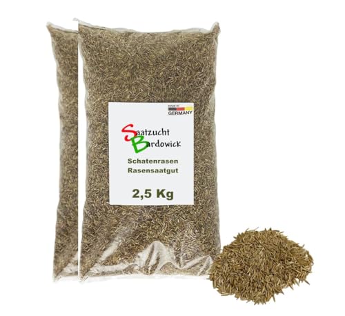 1-30 Kg Rasen Schattenrasen Grassamen Rasensamen Rasensaat Gras - Qualität zum Fairen Preis ! (5 kg) von Saatzucht Bardowick