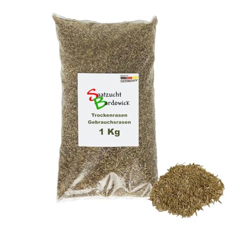 1-30 Kg Rasensamen Berliner Tiergarten Gebrauchsrasen - für trockene Standorte - Qualität zum fairen Preis (1 kg) von Saatzucht Bardowick