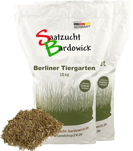 Rasen Berliner Tiergarten Grassamen Rasensamen Rasensaat Gras 15kg - Qualität zum fairen Preis von Saatzucht Bardowick
