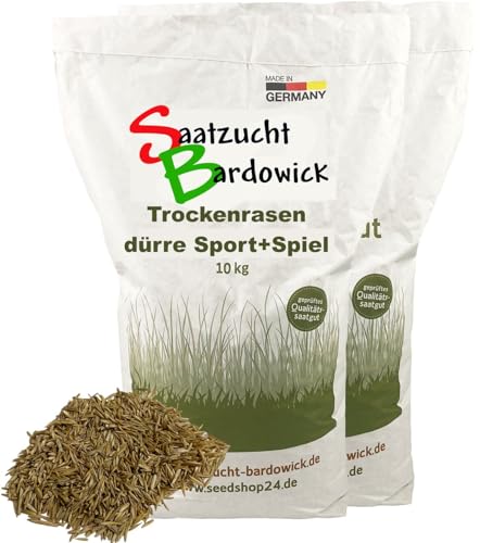 Rasen Dürreresistente Rasenmischung Sport + Spielrasen – strapazierfähig - grün 20kg für ca. 600 m²- Qualität zum Fairen Preis! Rasen Dürreresistente Rasenmischung Sport + Spielrasen – strapazierfähig - grün 20kg für ca. 600 m²- Qualität zum Fairen Preis! von Saatzucht Bardowick
