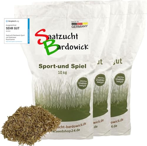 Rasen Sport und Spiel Grassamen Rasensamen Rasensaat Gras 30kg - Qualität zum fairen Preis! von Saatzucht Bardowick