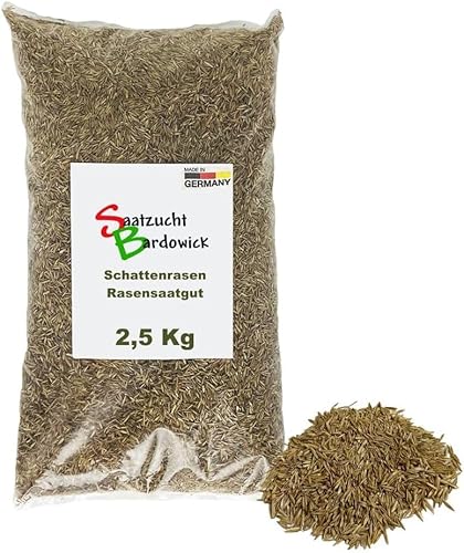 Saatzucht Bardowick Rasen Schattenrasen Grassamen Rasensamen Rasensaat Gras 2,5kg Gras - Qualität zum Fairen Preis von Saatzucht Bardowick