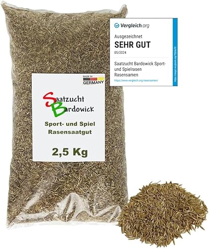 Saatzucht Bardowick Rasen Sport und Spiel Grassamen Rasensamen Rasensaat Gras 2,5kg - Qualität zum fairen Preis von Saatzucht Bardowick