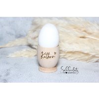 Eierbecher Personalisiert | Holzeierbecher Personalisierter Geschenkidee Ostergeschenk Personalisierte Geschenke von Sabberlatz
