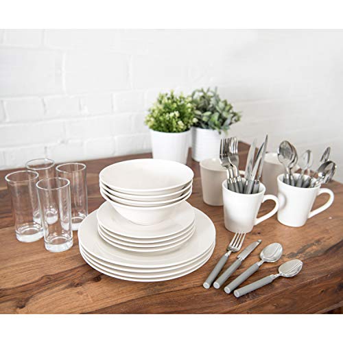 Sabichi 36-teiliges Esszimmer-Starter-Set, Porzellan, weiß, 24.5 x 31 x 33 cm von Sabichi