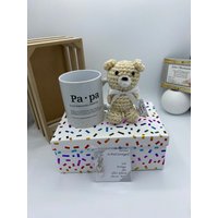 Bester Papa Geschenkset Mit Teddybär, Tasse Und Schutzengel von SabinesMaschenpalast