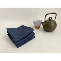4Er Set - Wiederverwendbare Servietten, Nachhaltige Wiederverwendbare Stoffservietten, Baumwollservietten Mit Waffelgewebe, Papierlose Servietten von SableEtMer