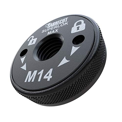 1 x SabreCut GRNSCA 46mm M14 Schnellwechsel-Hochleistungs-Winkelschleifer mit Sicherungsmutter aus schwarzem Phosphat von SabreCut