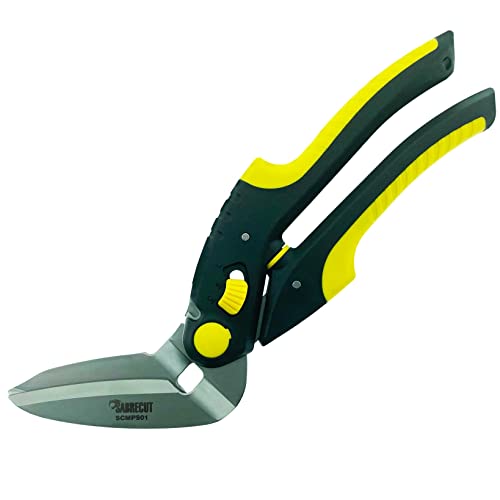 1 x SabreCut SCMPS01 Professionelle Mehrzweck-Hochleistungsschere mit federbelastetem Edelstahl 250mm/10 Zoll Klinge Industrieschere mit weichen Griffen für weiche Metalle Teppiche Lederstoffe von SabreCut
