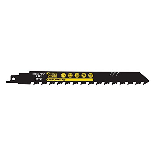 1 x SabreCut SCRS1543HM Wolframkarbid 240mm 2 TPI S1543HM kleine Ziegel Poroton-Faserzement Beton gerader Schnitt Säbelsäge kompatibel mit Bosch Dewalt Makita und vielen anderen 1 x SabreCut SCRS1543HM Wolframkarbid 240mm 2 TPI S1543HM kleine Ziegel Poroton-Faserzement Beton gerader Schnitt Säbelsäge kompatibel mit Bosch Dewalt Makita und vielen anderen von SabreCut