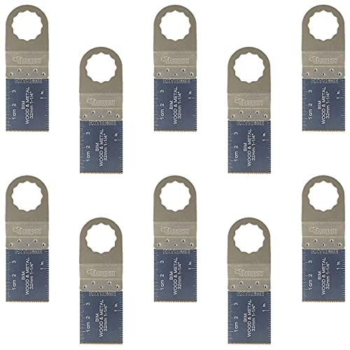 10 x SabreCut SC35B_10 35mm Bi-Metall Klingen kompatibel mit Fein SuperCut und Festool Vecturo (nicht StarLock) Oszillierendes Multifunktionswerkzeug Multifunktionswerkzeug-Zubehörset von SabreCut