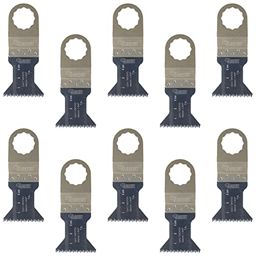 10 x SabreCut SC44J_10 44mm Japan Grobschnitt-Klingenkompatibel mit Fein SuperCut und Festool Vecturo (nicht StarLock) Oszillierendes Multifunktionswerkzeug Multifunktionswerkzeug-Zubehör von SabreCut