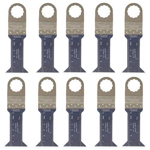 10 x SabreCut SC44L_10 44mm x 68mm Feinholzklingen kompatibel mit Fein SuperCut und Festool Vecturo (nicht StarLock) oszillierendem Multitool-Multitool-Zubehör von SabreCut