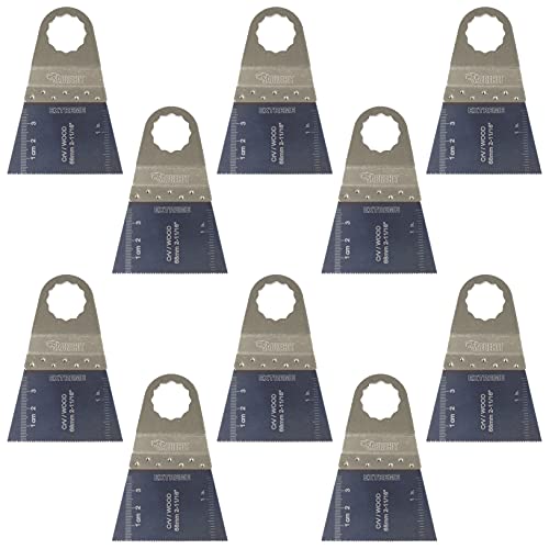 10 x SabreCut SC65F_10 65mm Feinzahn-Holzklingen kompatibel mit Fein SuperCut und Festool Vecturo (nicht StarLock) oszillierendem Multitool-Multitool-Zubehör von SabreCut
