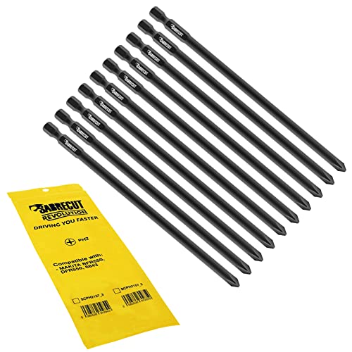 10 x SabreCut SCPH2157_10 157mm PH2 Trockenbau-Schraubendreher-Pistolenbit mit automatischem Vorschub einseitiger Kreuzschlitz Nr. 2 robust kompatibel mit Makita BFR550 6843 DFR550 10 x SabreCut SCPH2157_10 157mm PH2 Trockenbau-Schraubendreher-Pistolenbit mit automatischem Vorschub einseitiger Kreuzschlitz Nr. 2 robust kompatibel mit Makita BFR550 6843 DFR550 von SabreCut