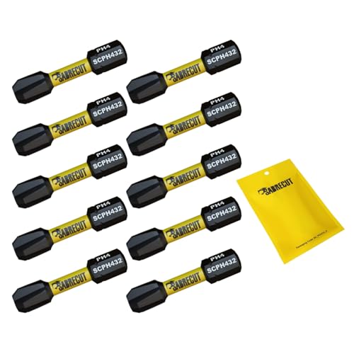 10 x SabreCut SCPH342_10 32mm PH4 magnetischer Schlagschrauber-Bit-Satz Phillips robust 10 x SabreCut SCPH342_10 32mm PH4 magnetischer Schlagschrauber-Bit-Satz Phillips robust von SabreCut