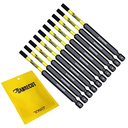 10 x SabreCut SCRH489_10 89mm H4 Hex (Sechskant) Magnetische Schlagschrauber Bohrerbits-Set Ein-Endig Hochleistung für Dewalt Milwaukee Bosch Makita und andere von SabreCut