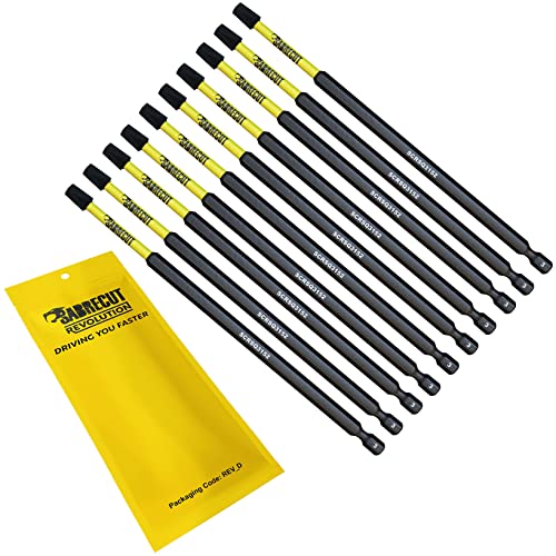 10 x SabreCut SCRSQ3152_10 152mm SQ3 Vierkant Magnetische Schlagschrauber Bohrerbits-Set Ein-Endig Hochleistung für Dewalt Milwaukee Bosch Makita und andere von SabreCut