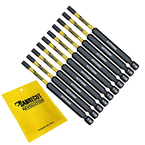 10 x SabreCut SCTP3089_10 89mm T30 TX30 Torx Manipulationssicher Sicherheit Magnetische Schlagschrauber Bohrerbits-Set Hochleistung kompatibel mit Dewalt Milwaukee Bosch Makita und andere von SabreCut