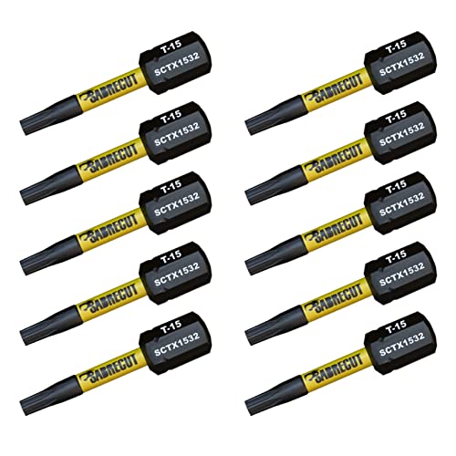 10 x SabreCut SCTX1532_10 32mm T15 TX15 Magnetische Schlagschrauber Bohrerbits-Set Torx Hochleistung für Dewalt Milwaukee Bosch Makita und weitere von SabreCut