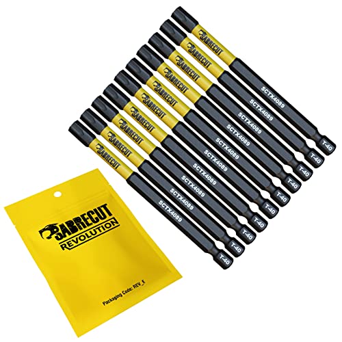 10 x SabreCut SCTX4089_10 89mm T40 TX40 magnetische Schlagschrauber Bohrer Bits Set Torx Hochleistung für Dewalt Milwaukee Bosch Makita und weitere von SabreCut