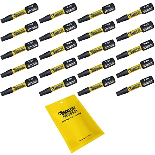 20 x SabreCut SCTX2532_20 32mm T25 TX25 Magnetische Schlagschrauber Bohrerbits-Set Torx Hochleistung kompatibel mit Dewalt Milwaukee Bosch Makita und andere von SabreCut